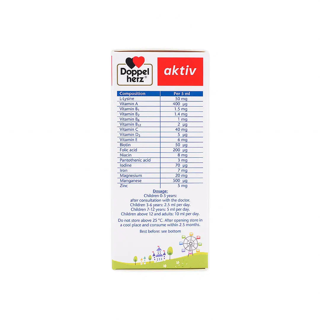 doppelherz aktiv kinder multivitamin syrup 150ml orange
