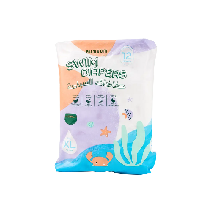 53582-Bumbum Swim Diapers (17+kg) 12PCS-XL