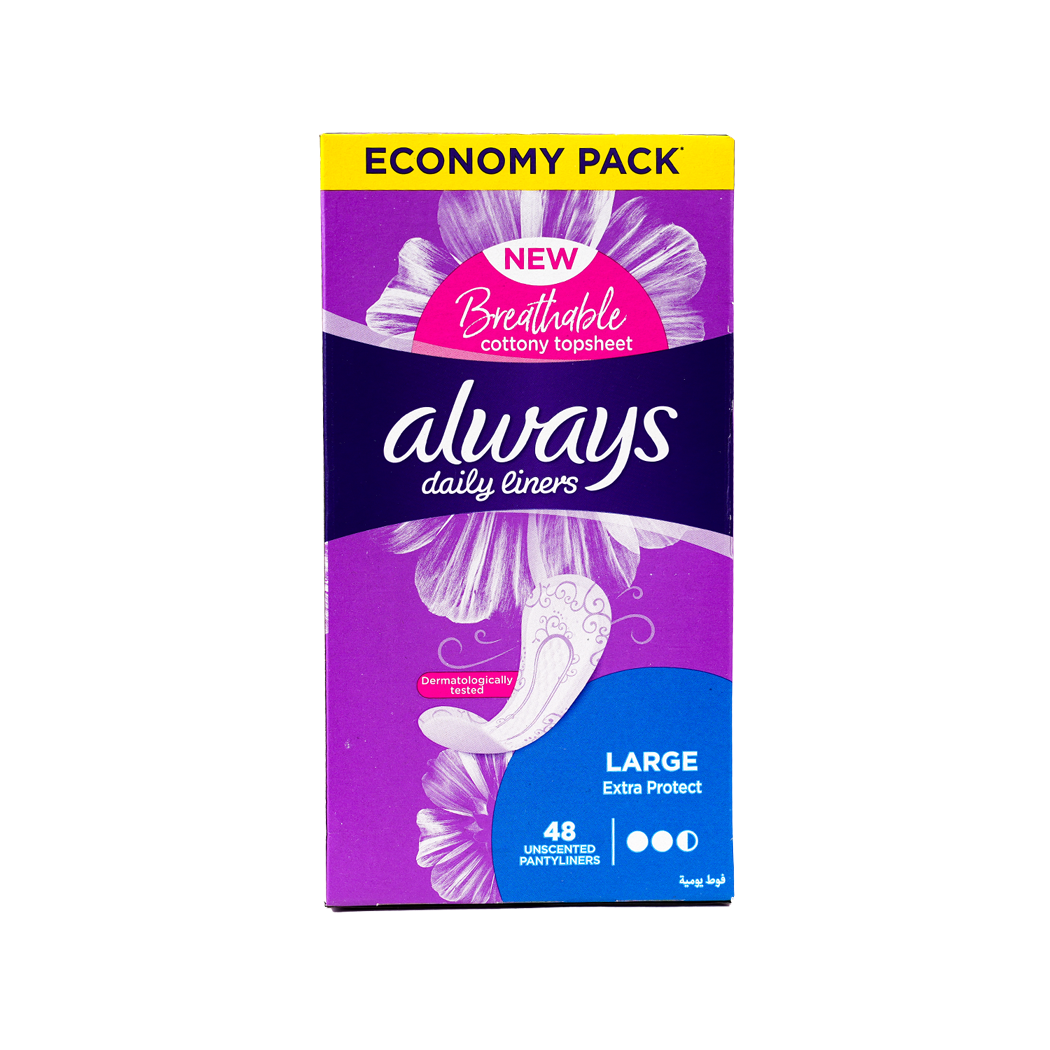 Always Daily Liners Large 48pads-1608