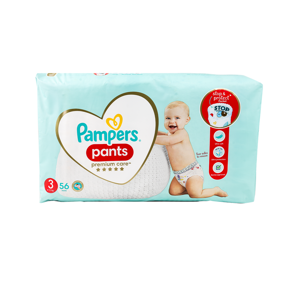 Pampers Premium Care Pants No.3 (6-11Kg) 56Pcs