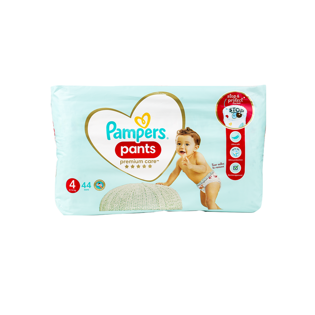 Pampers Premium Care Pants No.4 (9-14Kg) 44Pcs