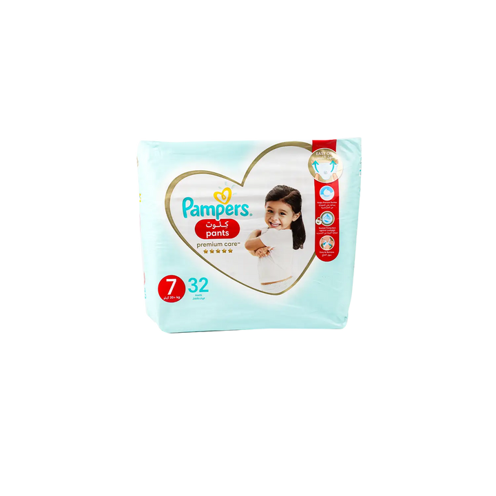 53646-Pampers Premium Care Pants No.7 (20+Kg) 32Pcs
