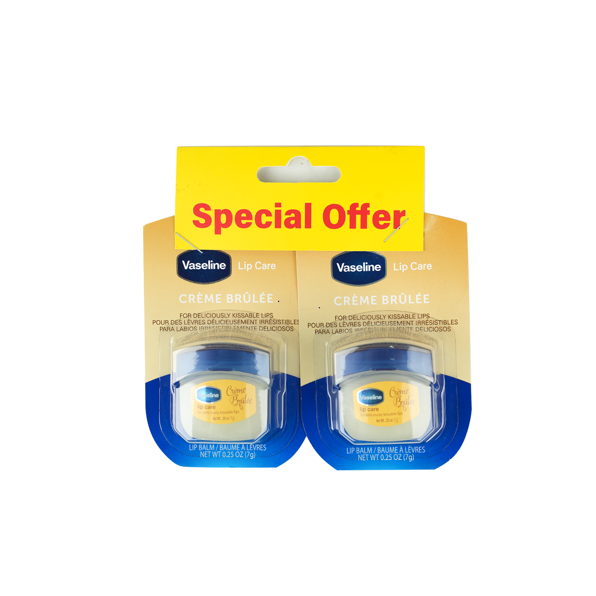 Vaseline Lip Care 7g -Creme Brulee 1+1Offer