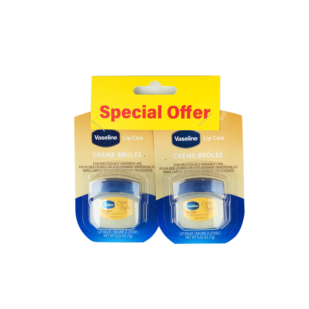 Vaseline Lip Care 7g -Creme Brulee 1+1Offer