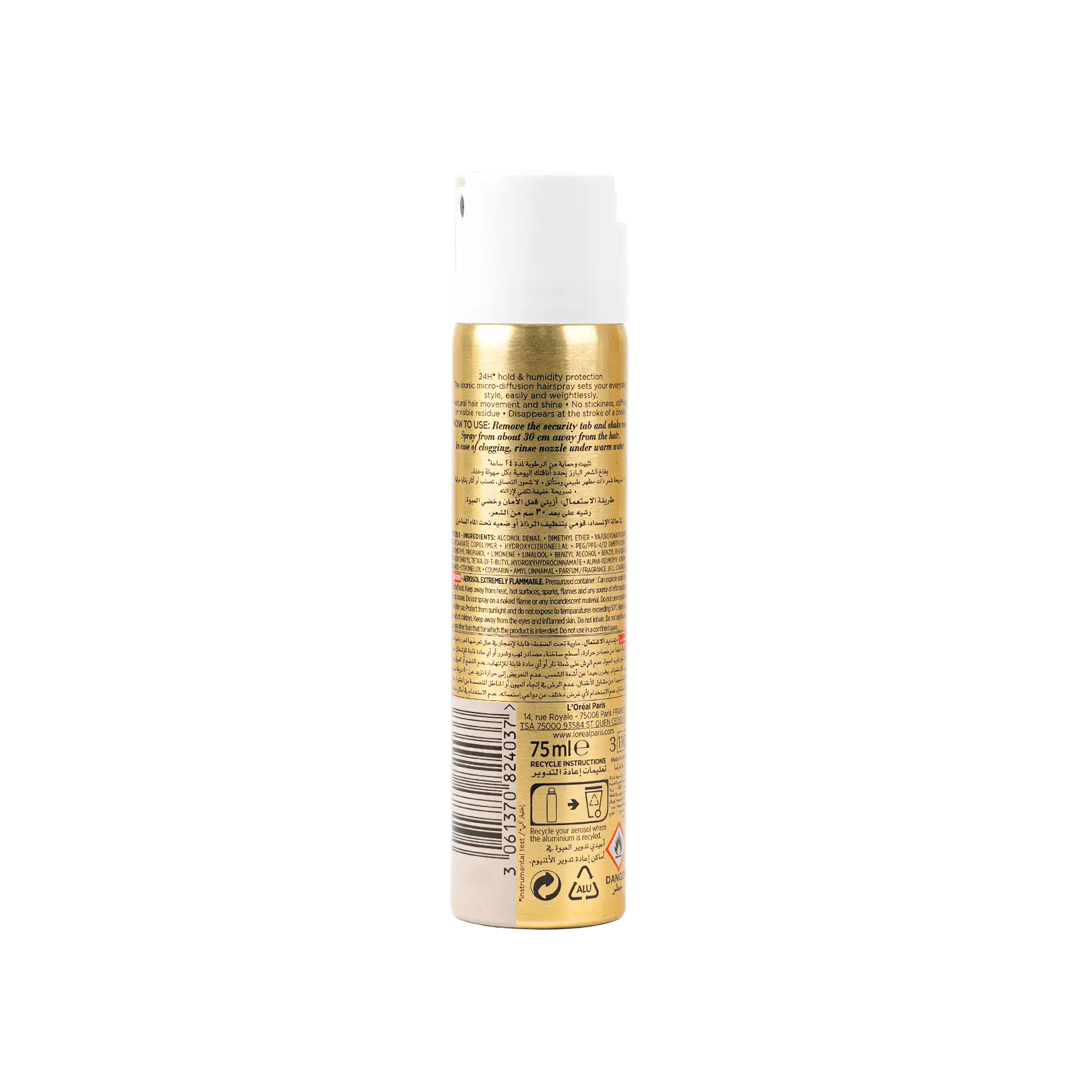 L'oreal Elnett Micro-Diffusion Hairspray 75ml-Supreme Hold