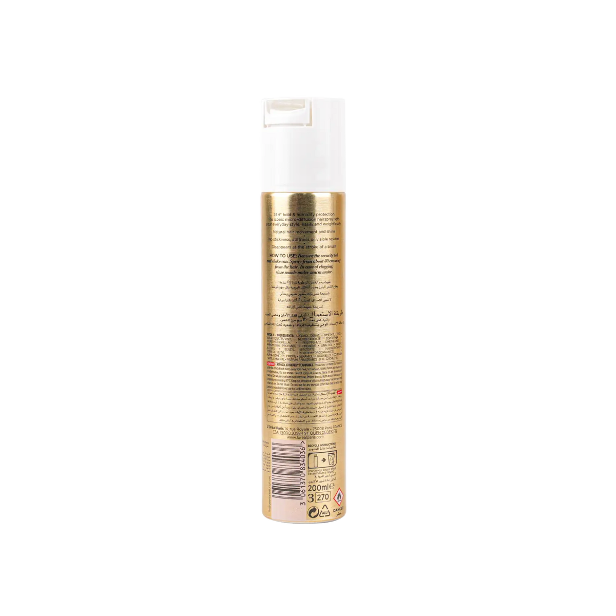 53670-L’oreal Elnett Micro-Diffusion Hairspray 200ml-Supreme Hold +1