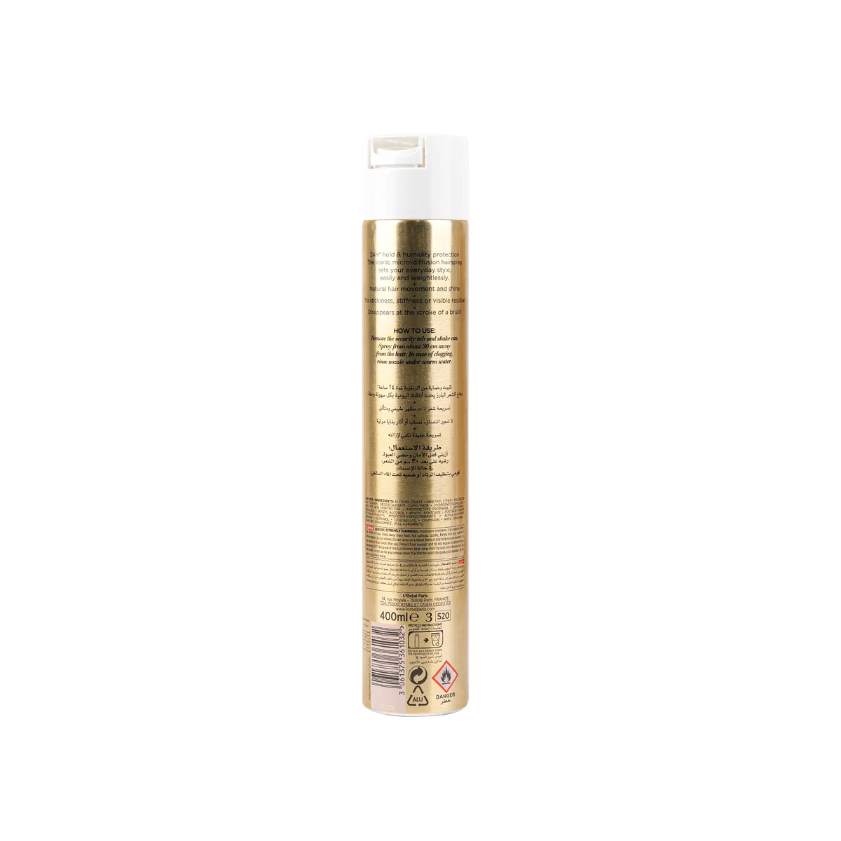 53671-L’oreal Elnett Micro-Diffusion Hairspray 400ml-Supreme Hold +1