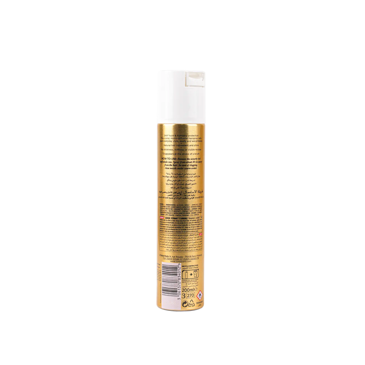 53672-L’oreal Elnett Micro-Diffusion Hairspray 200ml-Normal Hold +1