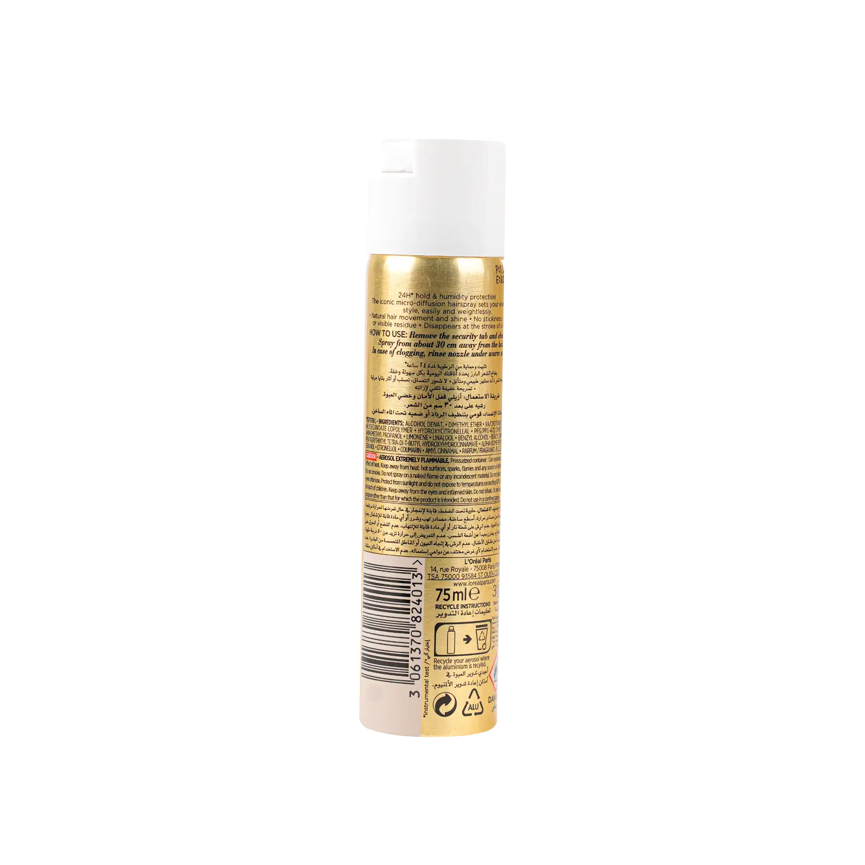 L’oreal Elnett Micro-Diffusion Hairspray 75ml-Normal Hold