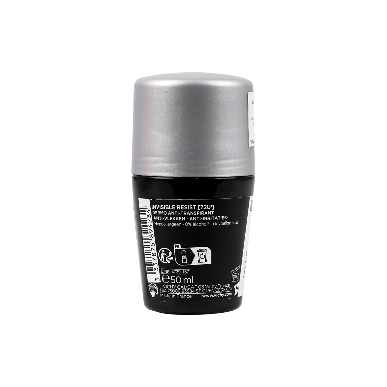 Vichy Deo Roll Invisible Resist 72H 50ml-Black