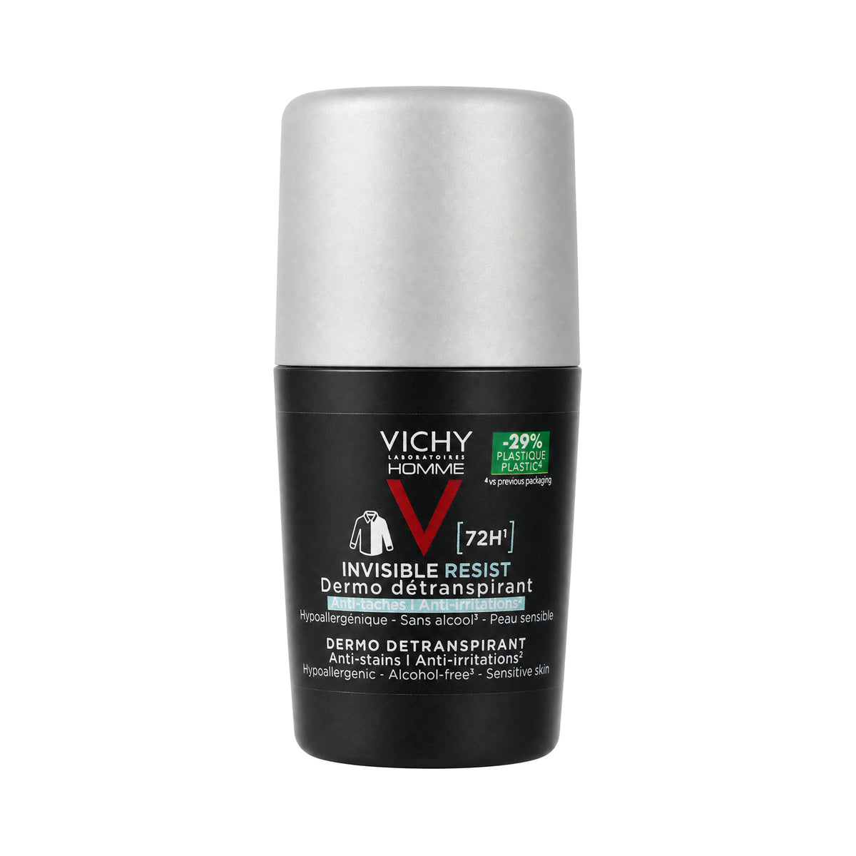 53679-Vichy Deo Roll Invisible Resist 72H 50ml-Black +0