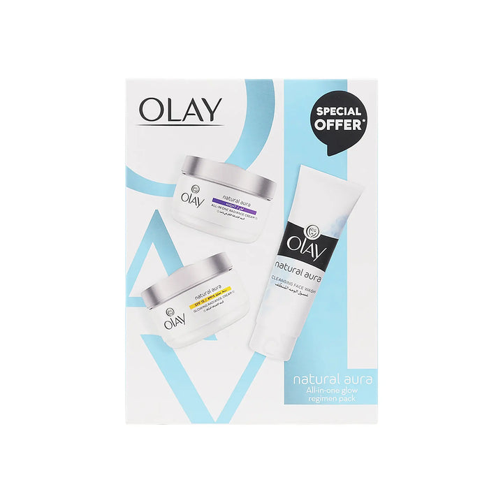 53709-Olay Natural Aura All-In-One Glow Regimen Pack +3