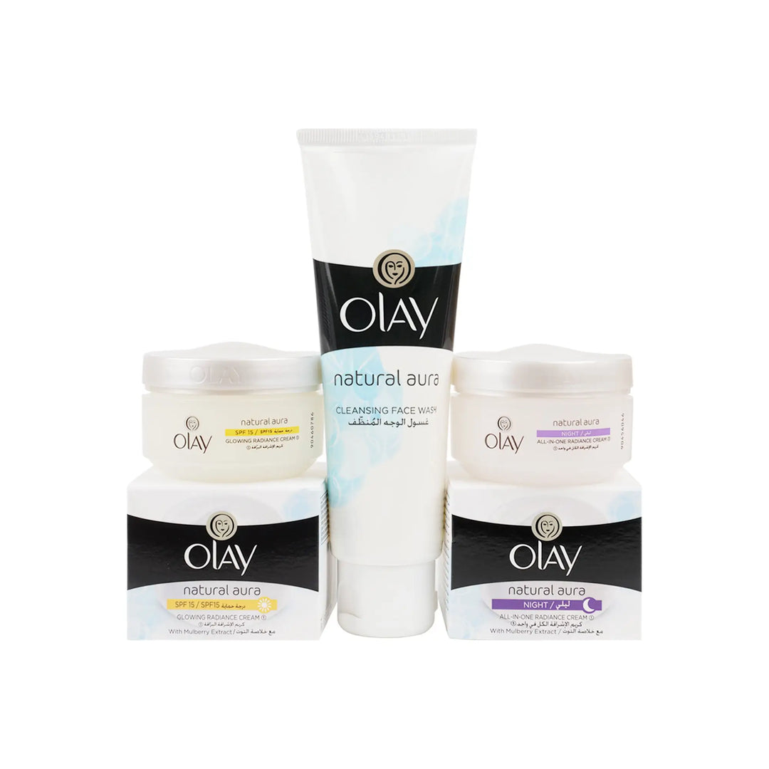 53709-Olay Natural Aura All-In-One Glow Regimen Pack +4