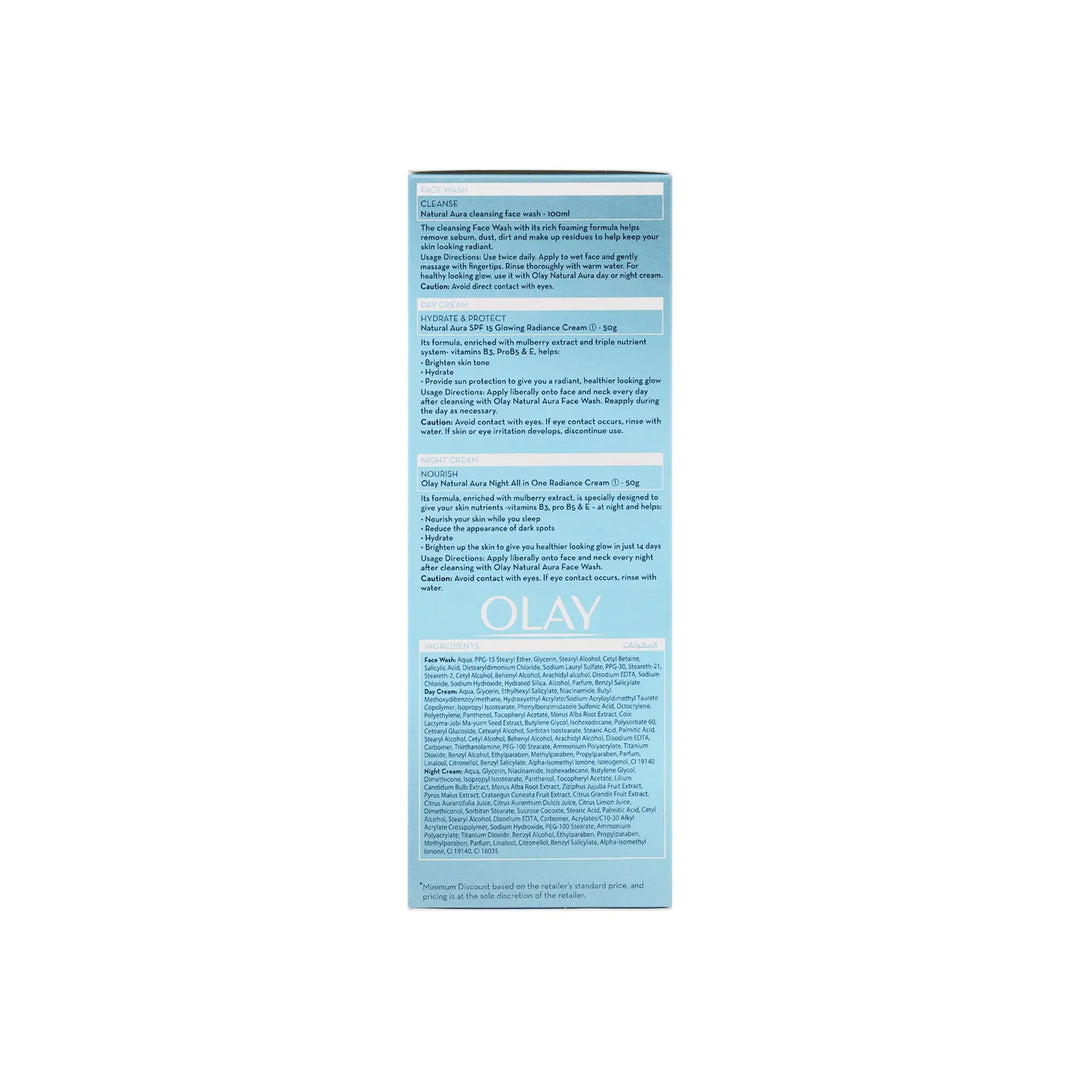53709-Olay Natural Aura All-In-One Glow Regimen Pack +2