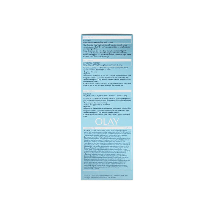 53709-Olay Natural Aura All-In-One Glow Regimen Pack +2