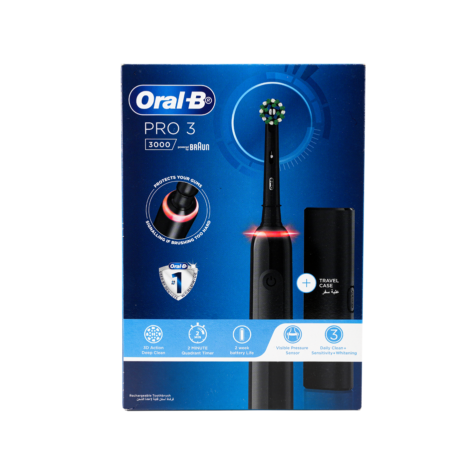 Oral-B Pro 3 3000 Black Rechargeable Toothbrush