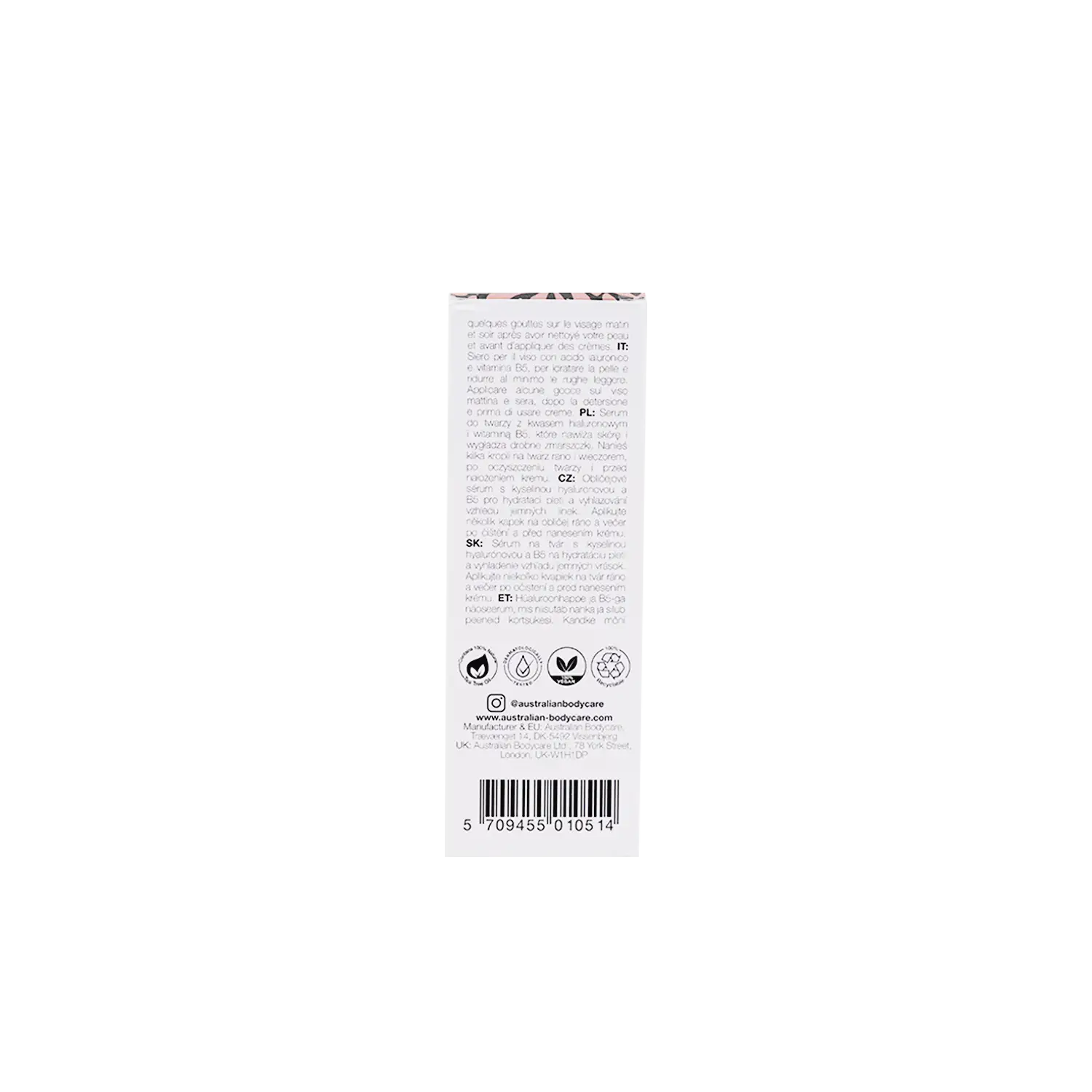 Australian Body Care Hyaluronic Serum 30ml