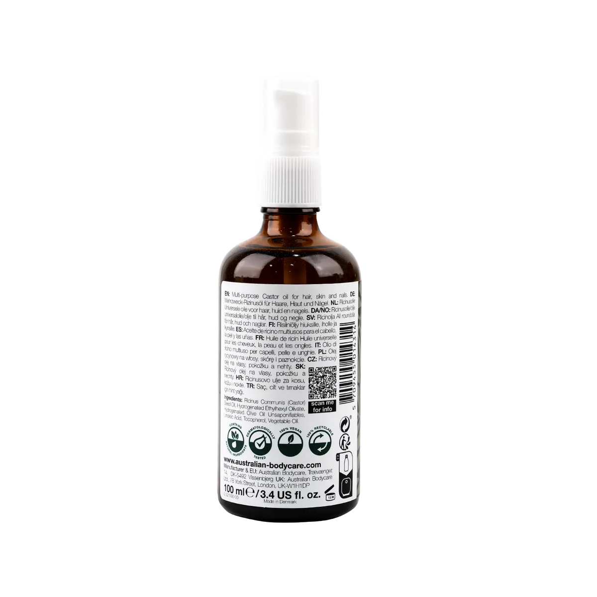 53726-Australian Body Care Castor Oil 100ml +1