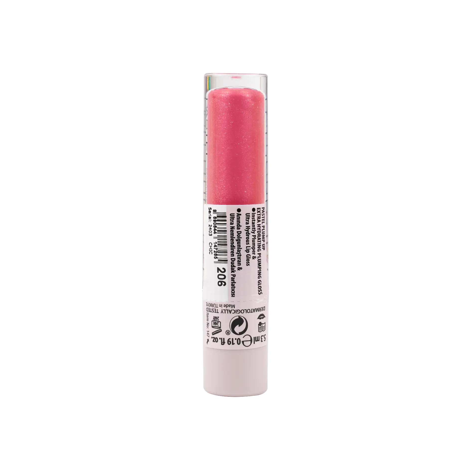 Pastel Plump Up Extra Hydrating Plumping Gloss 5.3ml-206