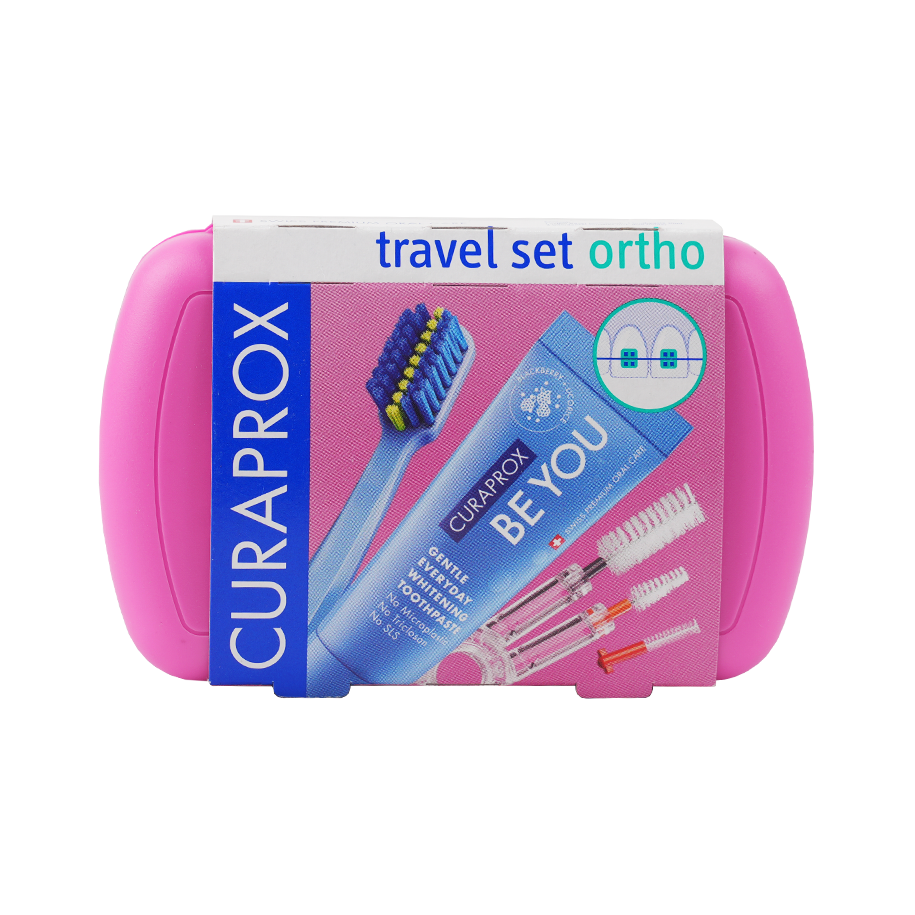 Curaprox Travel Set Ortho-Pink