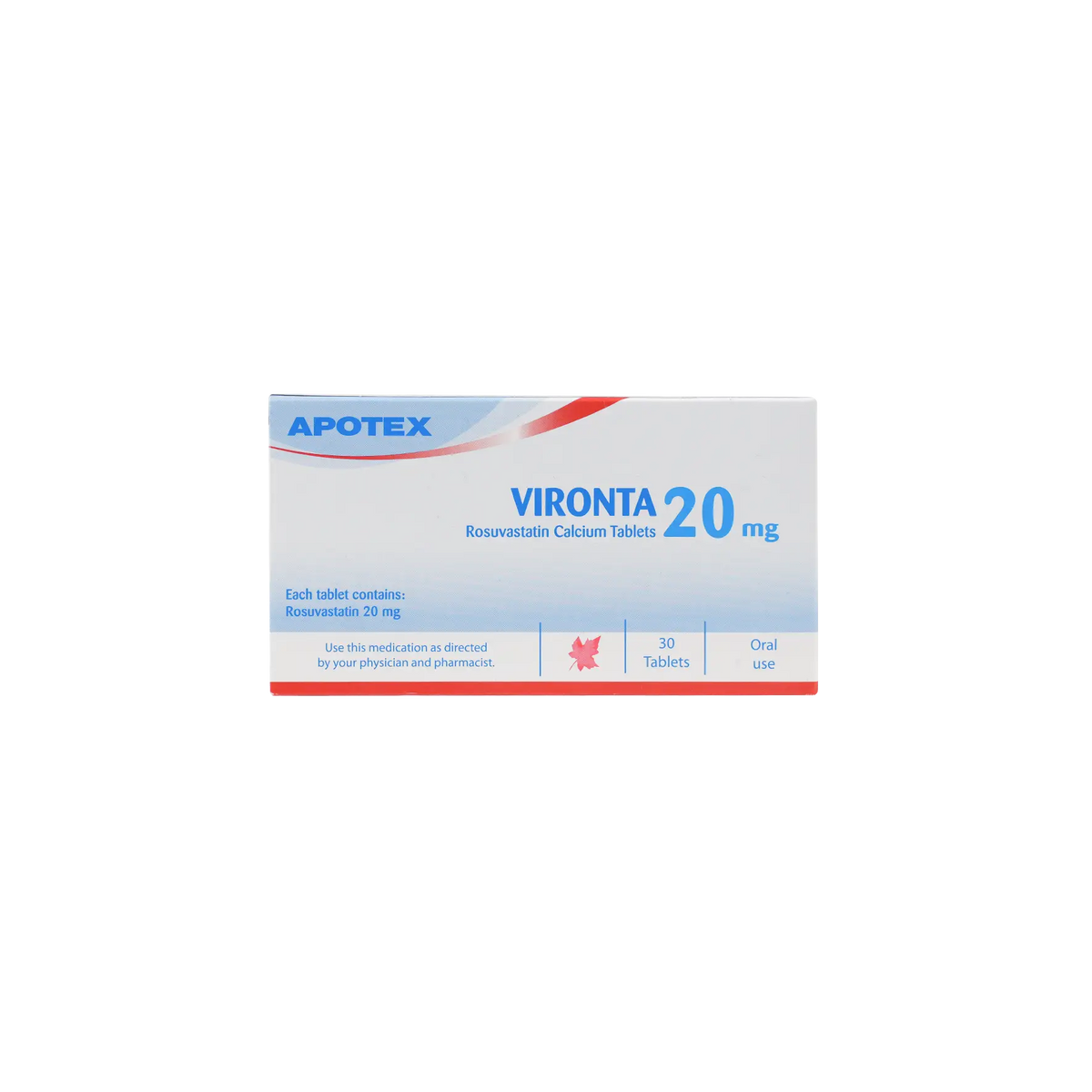 53775-Vironta Rosuvastatin Calcium 20mg 30 Tablets