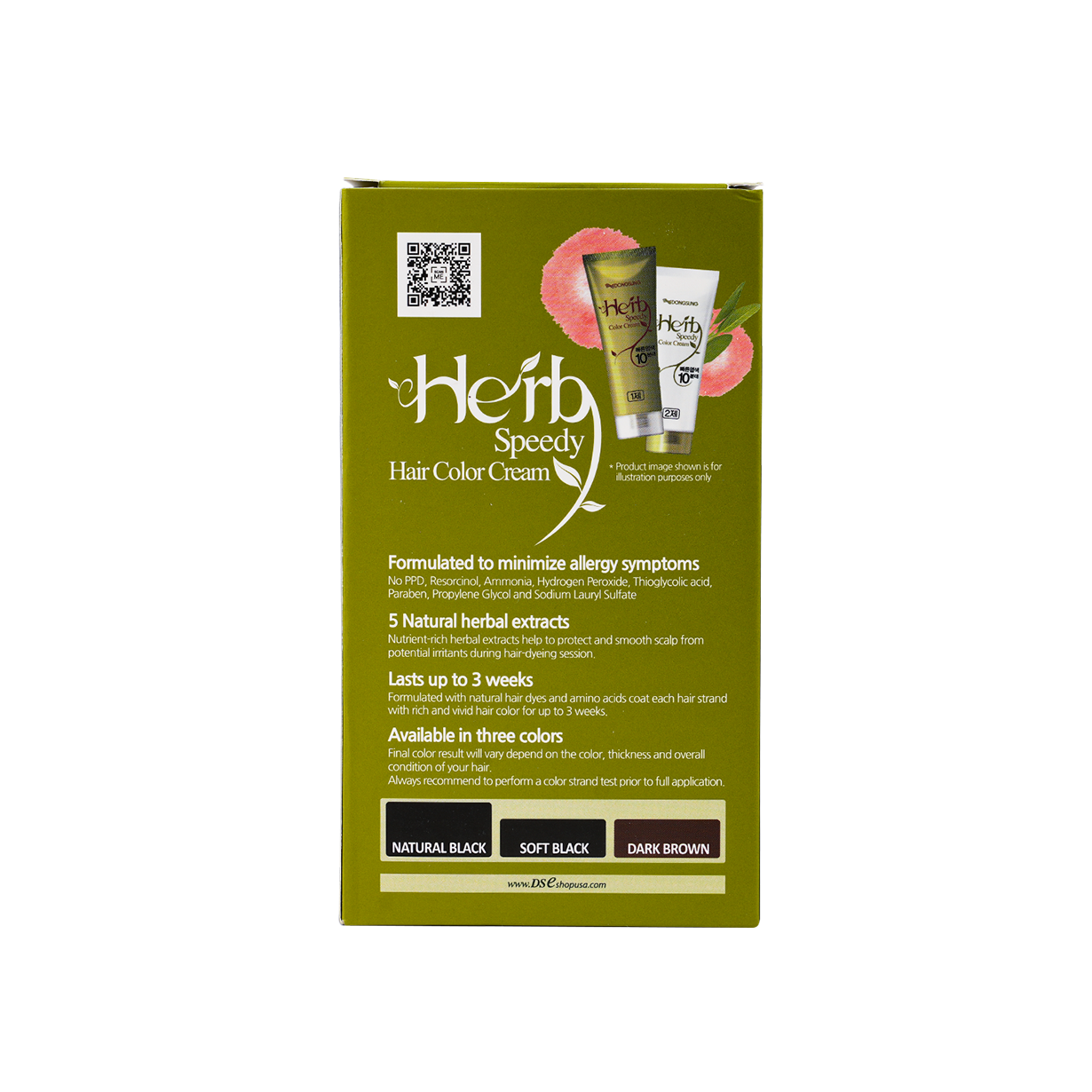 Herb Speedy Hair Color Cream-Natural Black