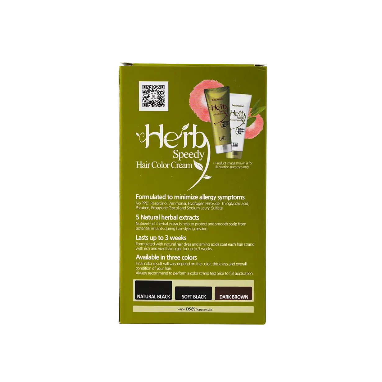 Herb Speedy Hair Color Cream-Natural Black