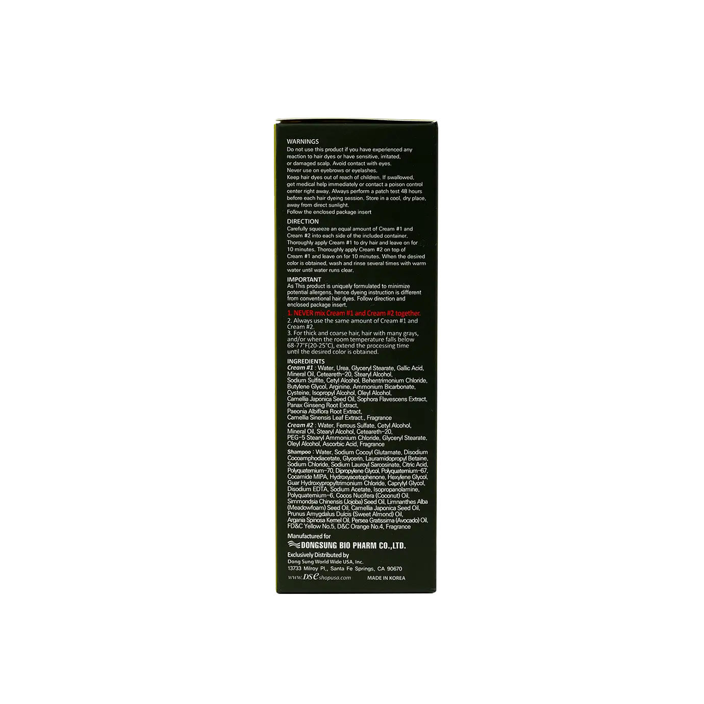 Herb Speedy Hair Color Cream-Natural Black