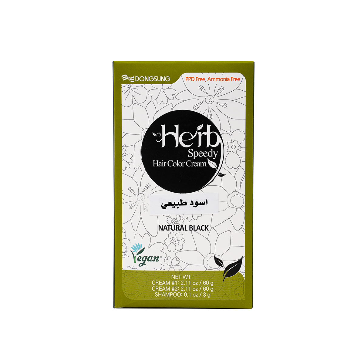 Herb Speedy Hair Color Cream-Natural Black