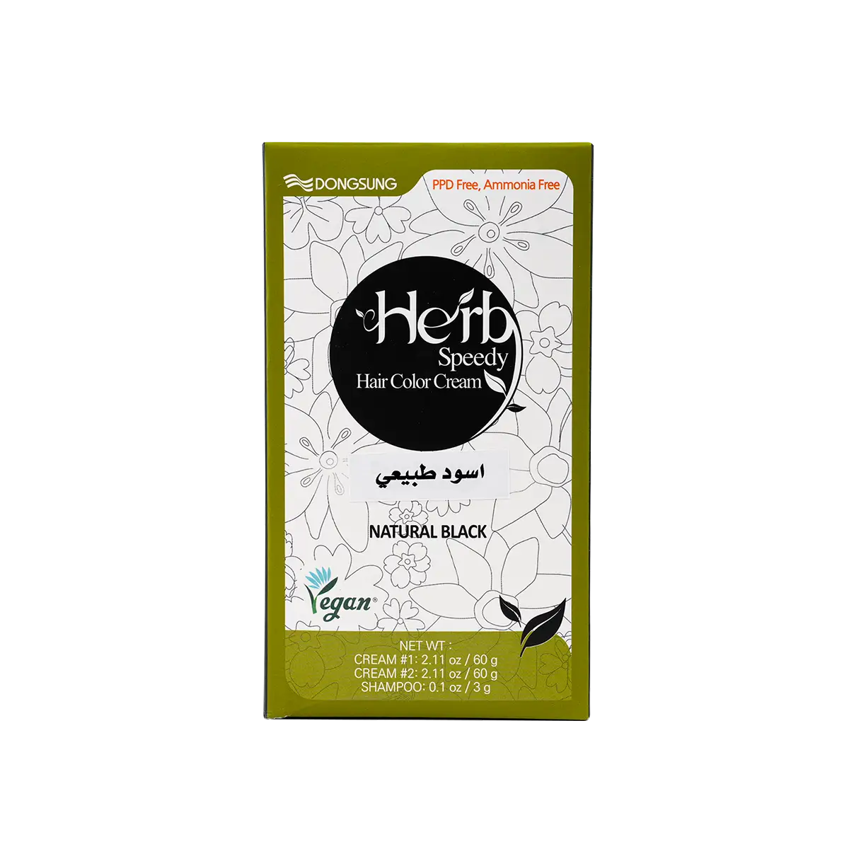Herb Speedy Hair Color Cream-Natural Black