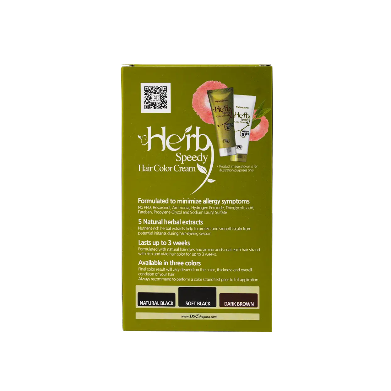 Herb Speedy Hair Color Cream-Soft Black