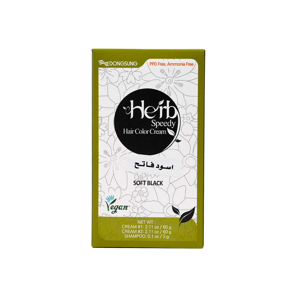 Herb Speedy Hair Color Cream-Soft Black