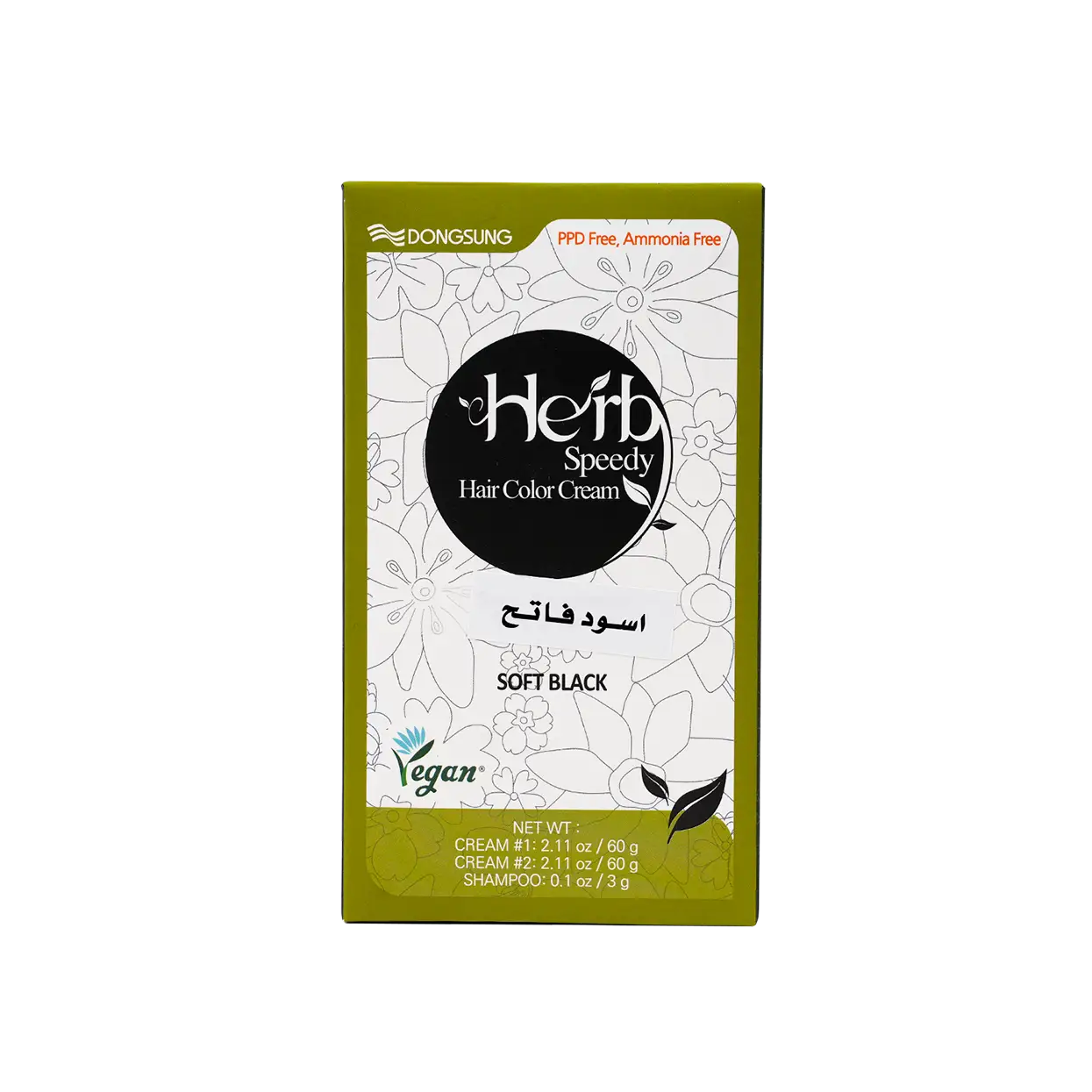 Herb Speedy Hair Color Cream-Soft Black