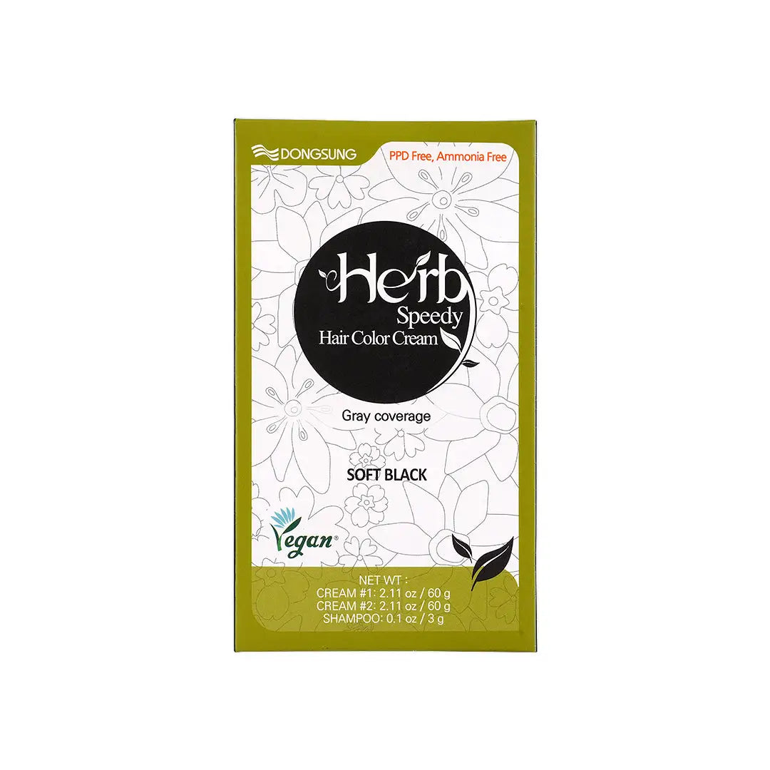 Herb Speedy Hair Color Cream-Soft Black