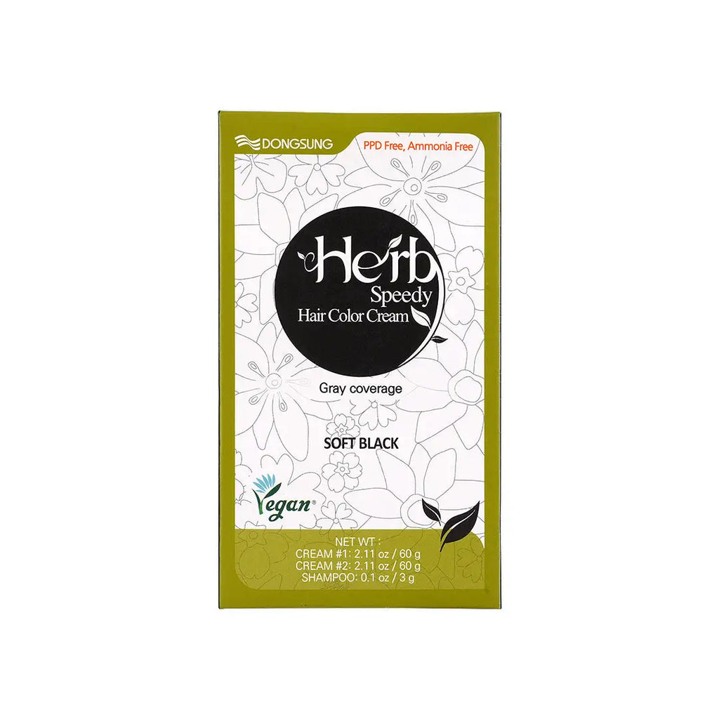 Herb Speedy Hair Color Cream-Soft Black