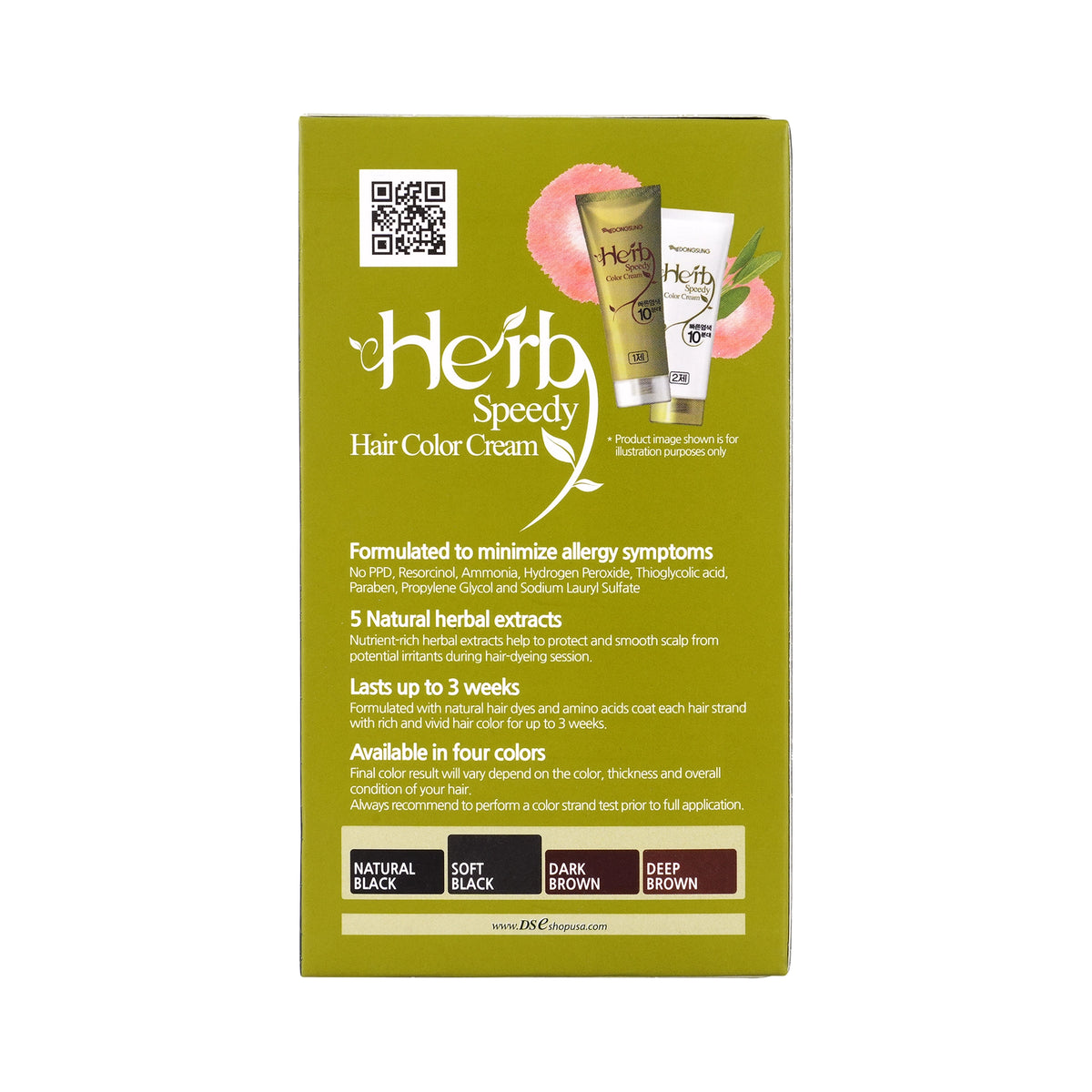 53779-Herb Speedy Hair Color Cream-Soft Black +1