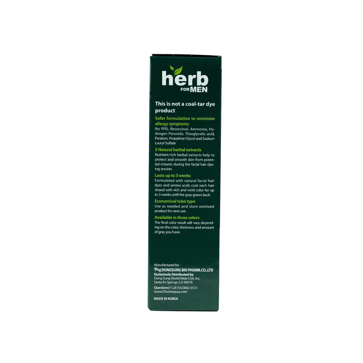 Herb For Men Mustache & Beard Dye Amm Free-Natural Black