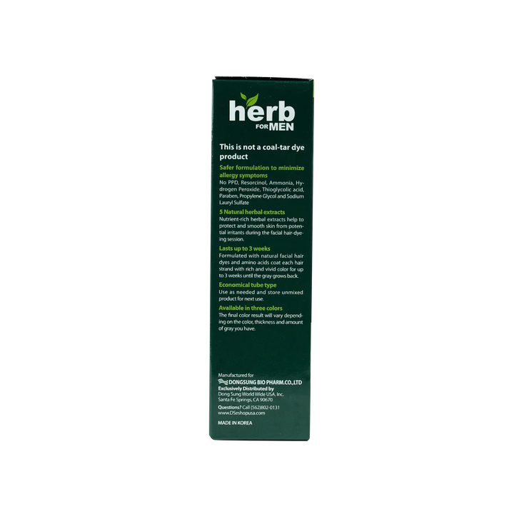 53782-Herb For Men Mustache &amp; Beard Dye Amm Free-Natural Black +2