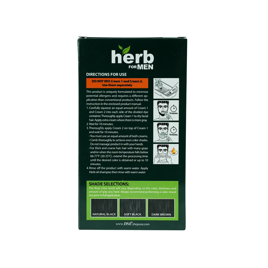 Herb For Men Mustache & Beard Dye Amm Free- Dark Brown
