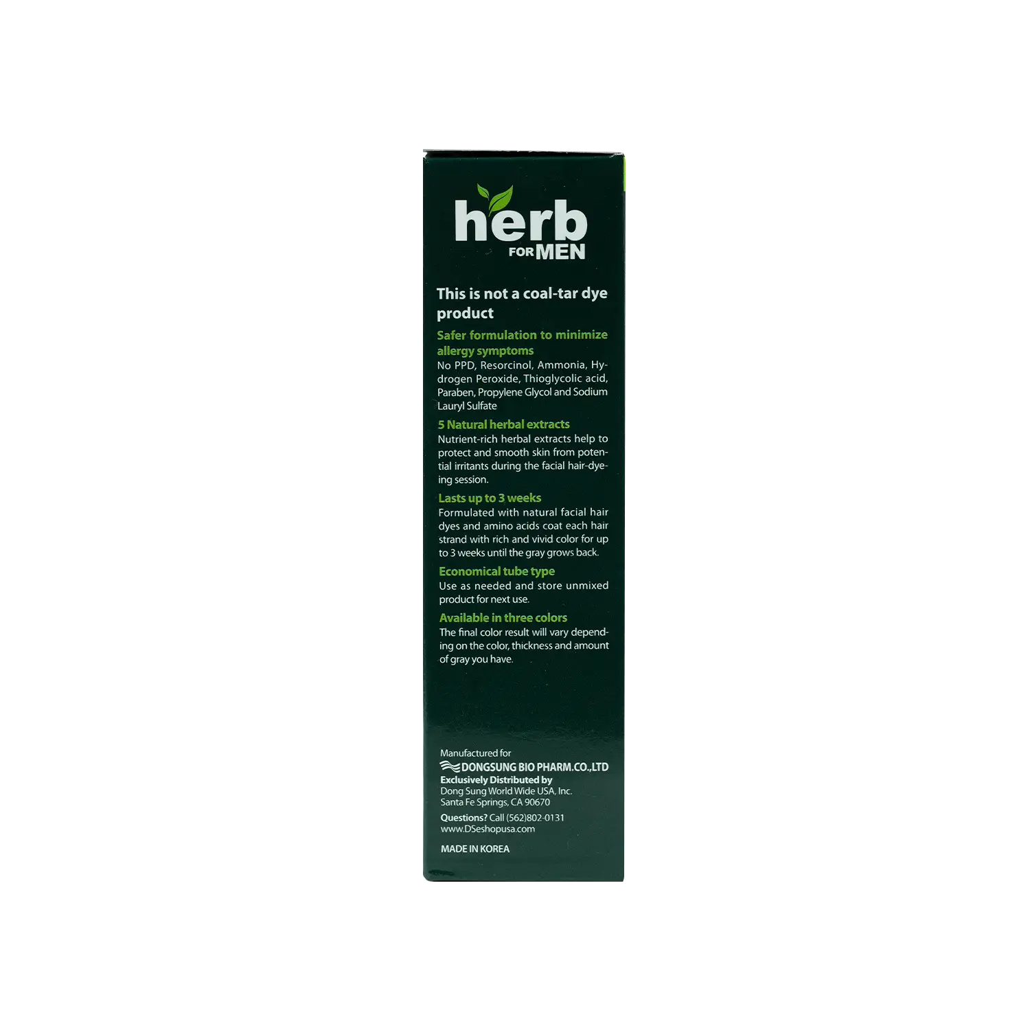 Herb For Men Mustache & Beard Dye Amm Free- Dark Brown