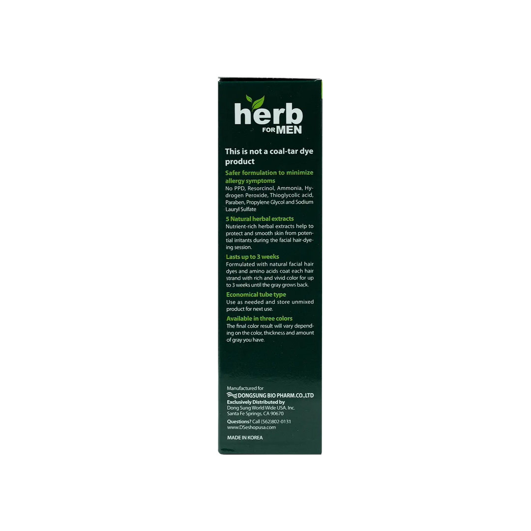 53783-Herb For Men Mustache &amp; Beard Dye Amm Free- Dark Brown +2