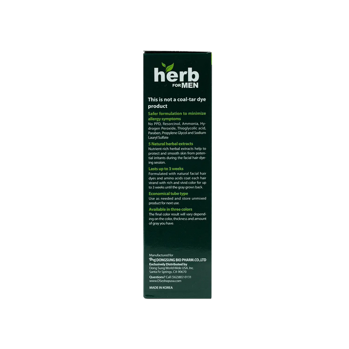 53783-Herb For Men Mustache &amp; Beard Dye Amm Free- Dark Brown +2