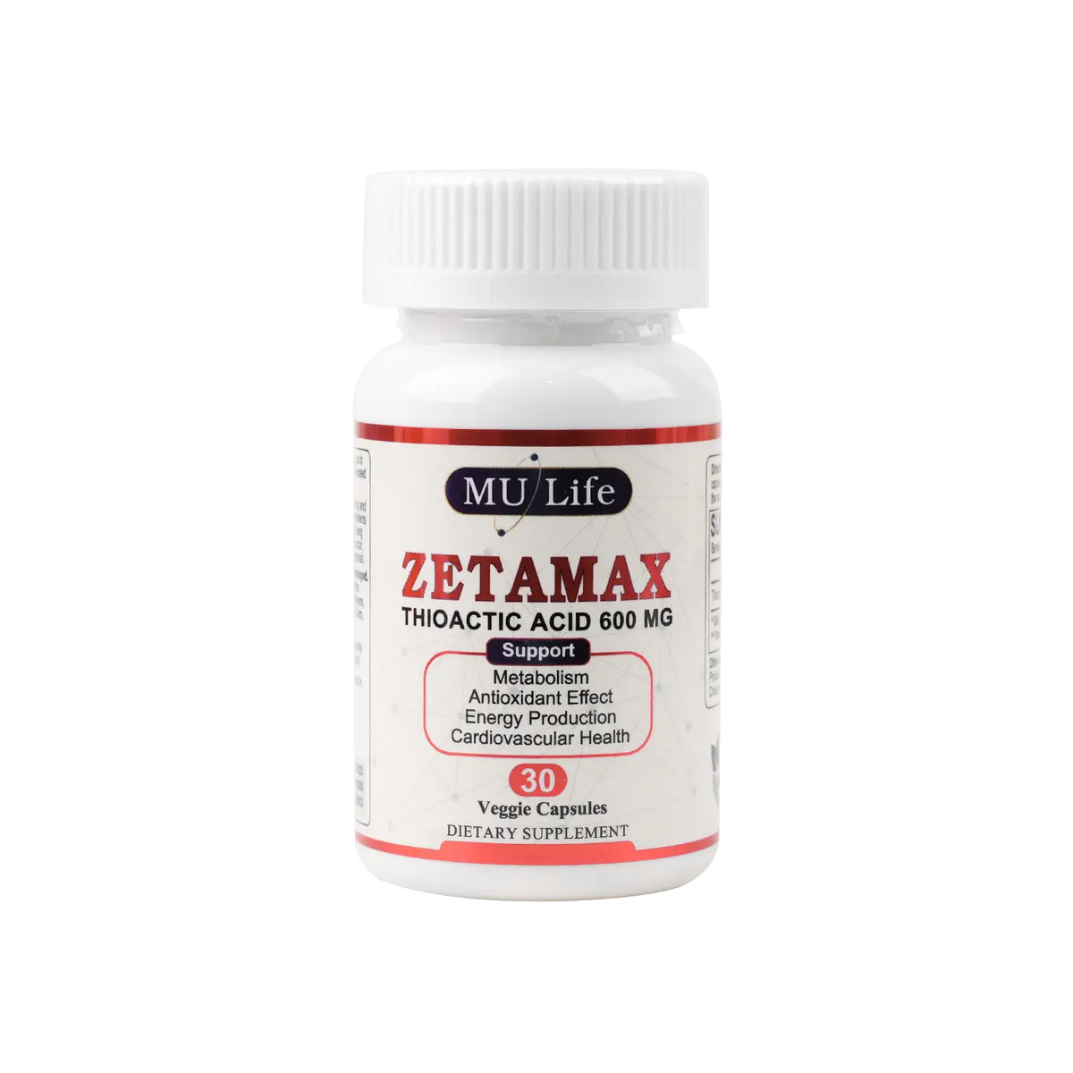 53785-Mu Life Zetamax 600mg 30 Veggies Capsules