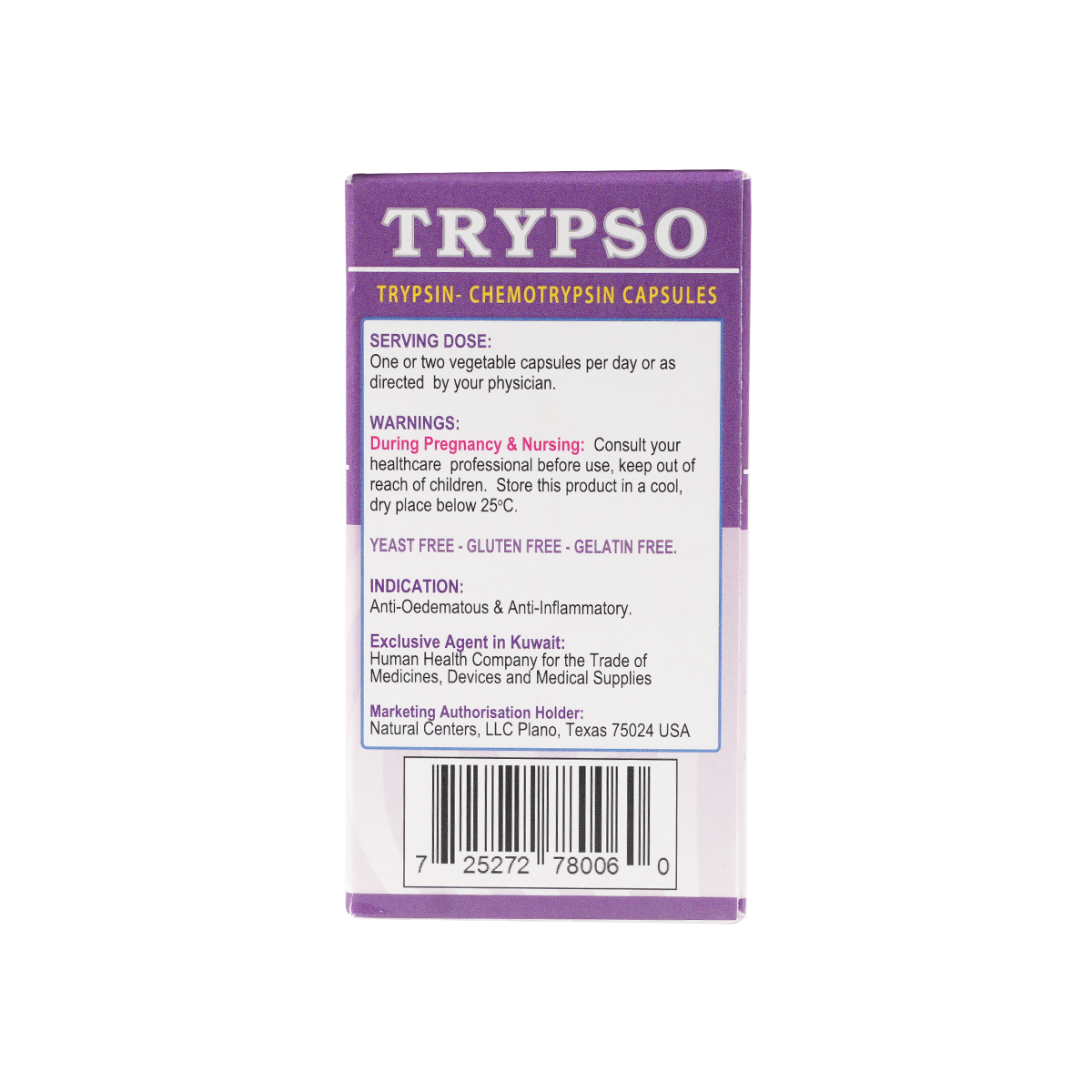 Mu Life Trypso 30 Veggies Capsules