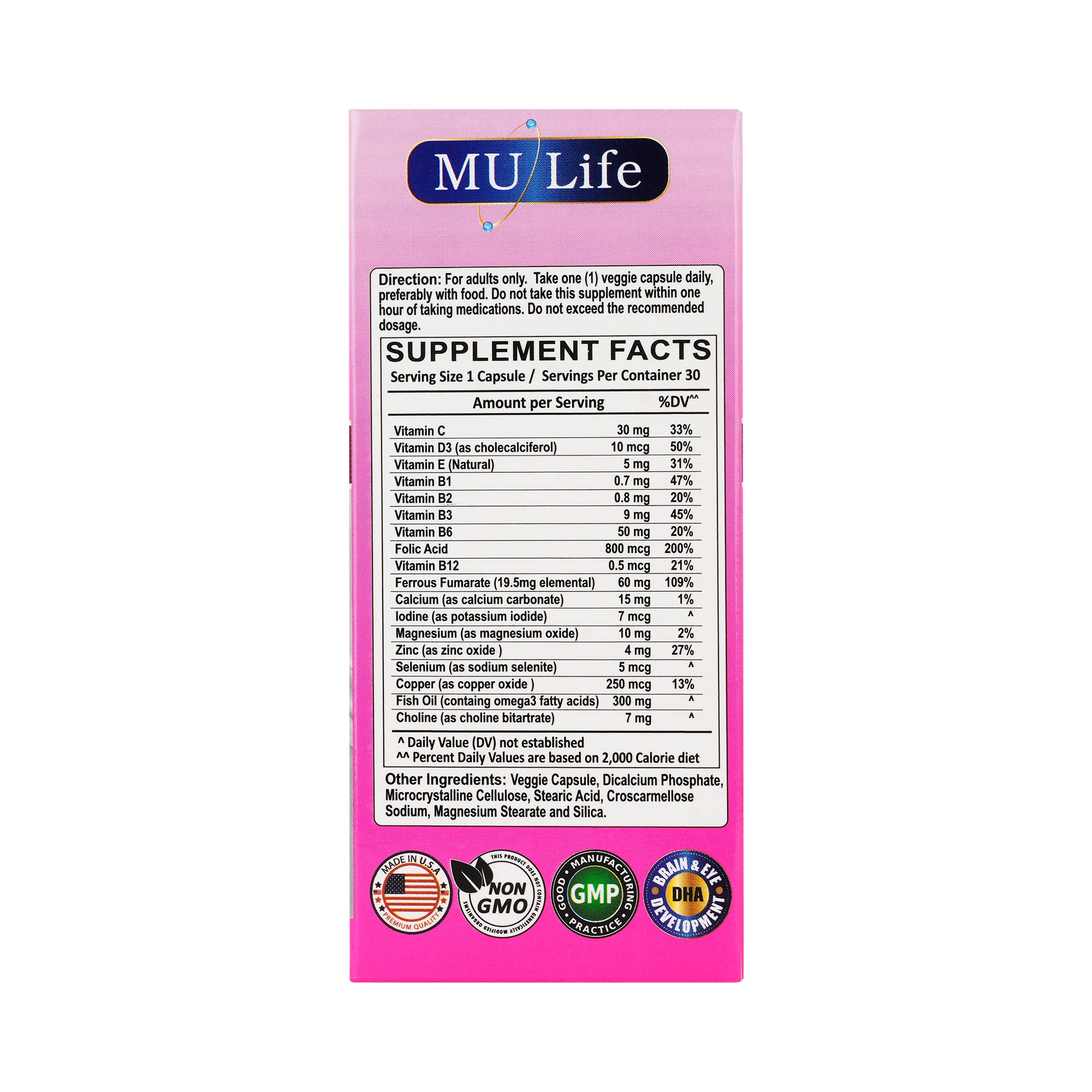 53789-Mu Life Mom-Fetus Complete 30 Veggies Capsules +6