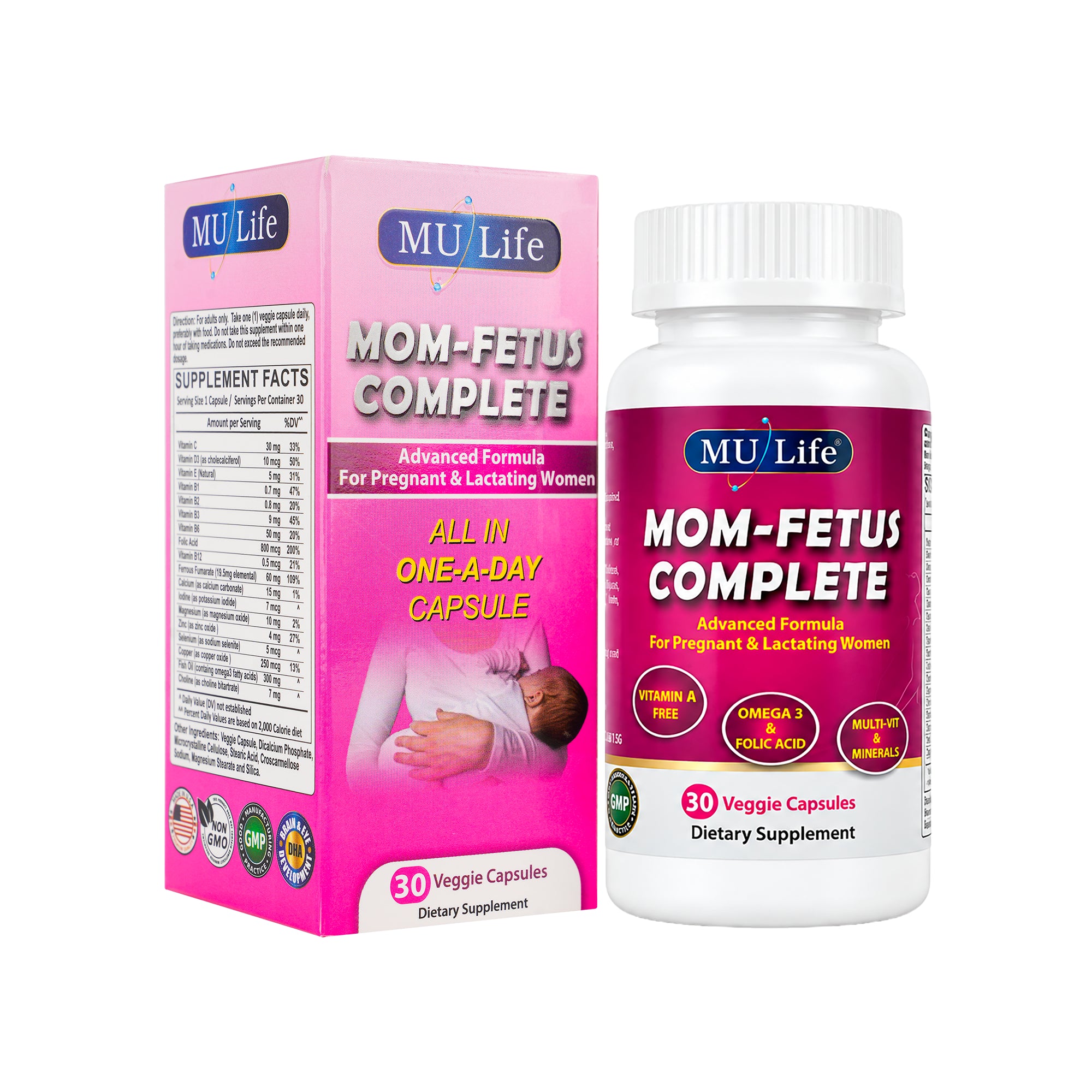 53789-Mu Life Mom-Fetus Complete 30 Veggies Capsules +7