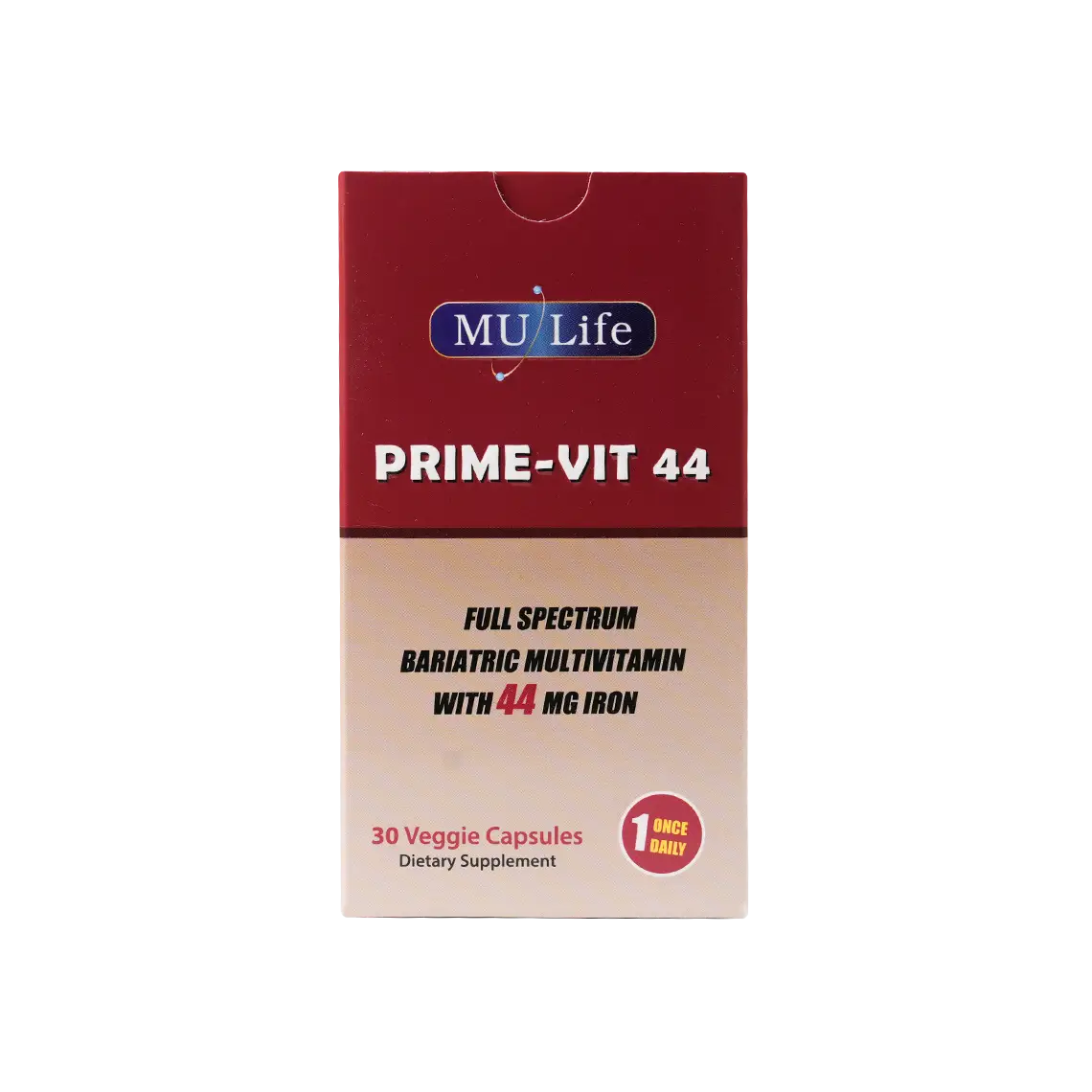 Mu Life Prime-Vit 44mg Iron 30 Veggies Capsules