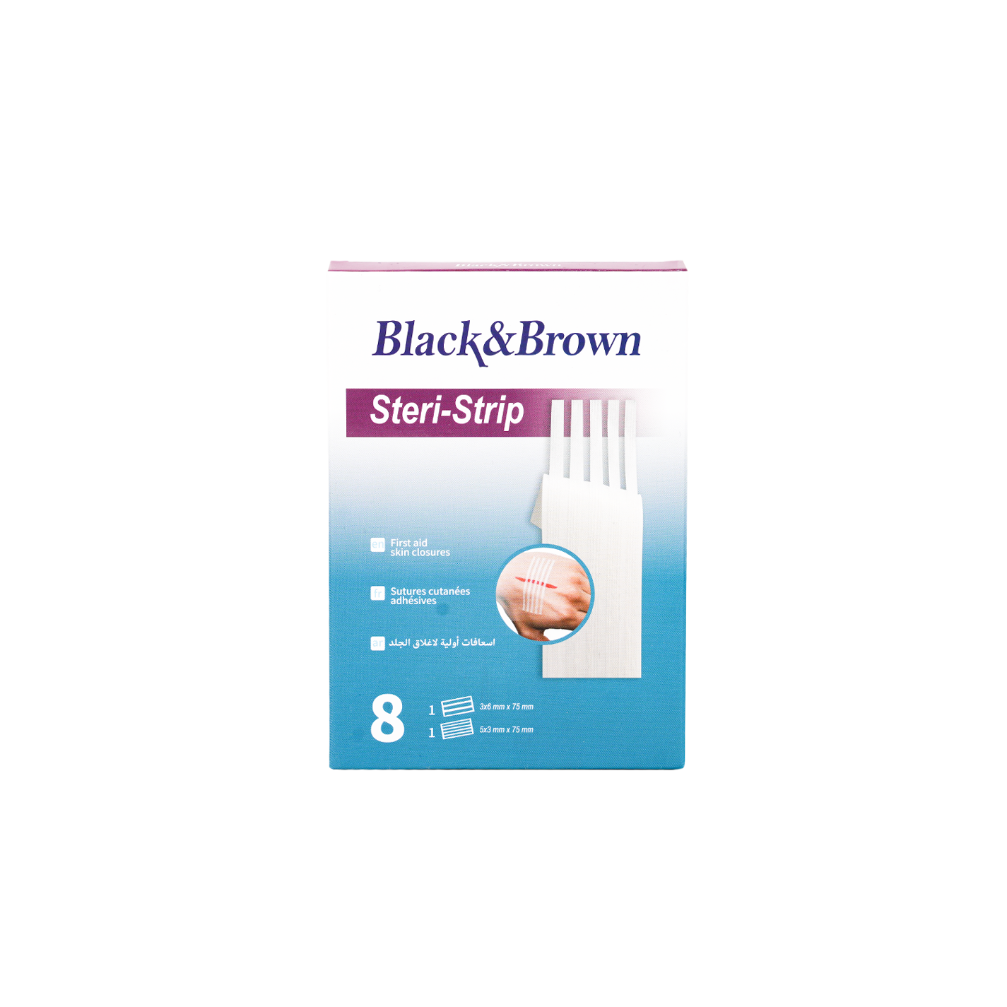 Black & Brown Steri-Strip 8pcs