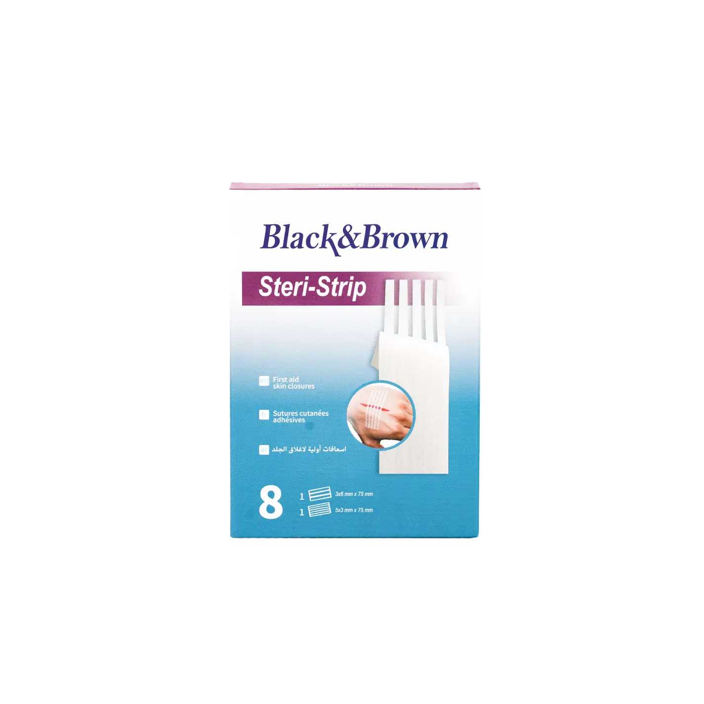 Black & Brown Steri-Strip 8pcs