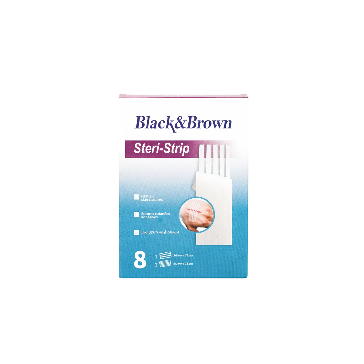 53805-Black & Brown Steri-Strip 8pcs
